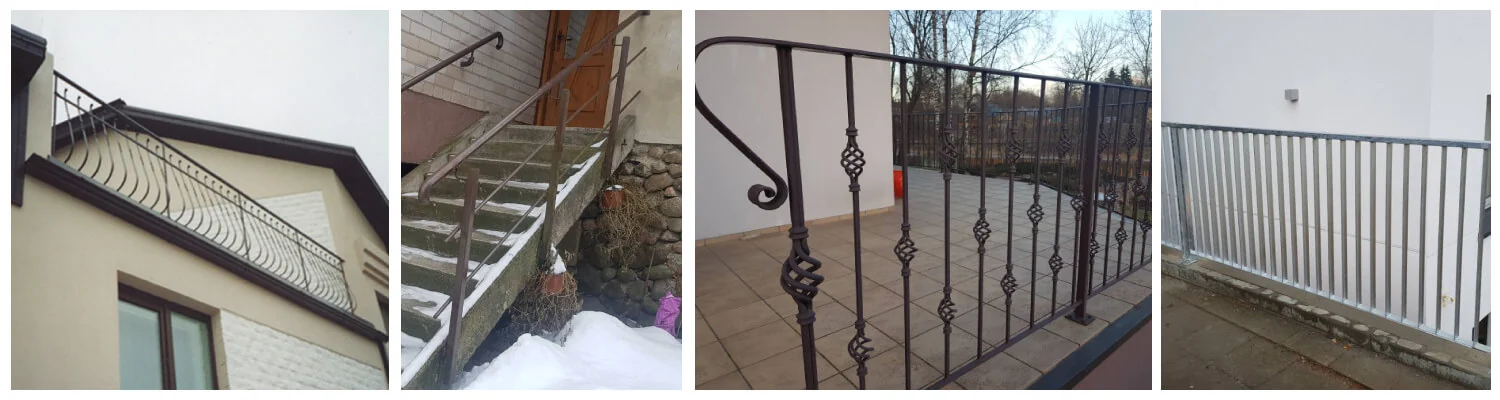 Turėklų konstrukcijų pavyzdžiai